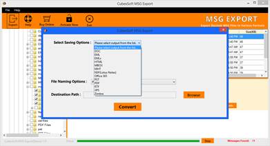 choose output format