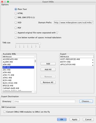 MIB Designer Export Function