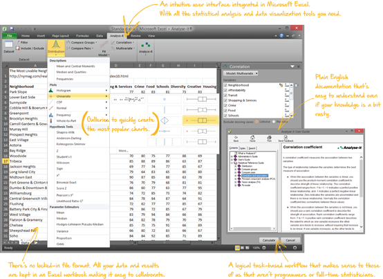 statistical analysis software in Excel