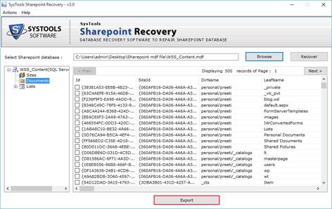 SharePoint Recovery